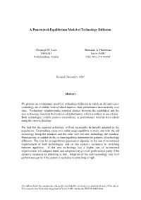 A Punctuated-Equilibrium Model of Technology Diffusion