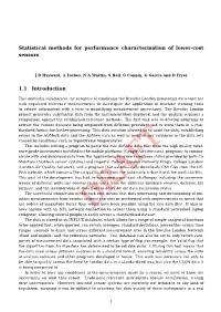 Breathe London-NPL-Statistical Methods for Characterisation Of