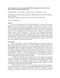 Characterization of a Selenocysteine-Ligated P450 Compound I Reveals Direct Link Between Electron Donation and Reactivity Elizab