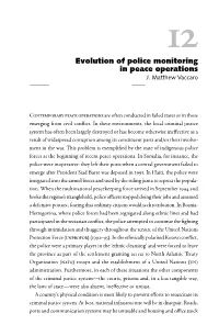 Evolution of Police Monitoring in Peace Operations