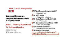 Neuronal Dynamics