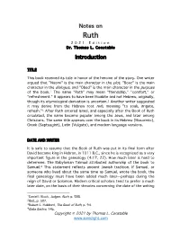 Notes on Ruth 202 1 Edition Dr