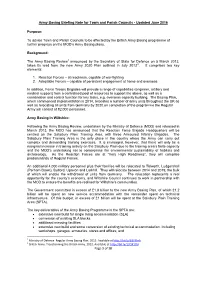 Of 10 Army Basing Briefing Note for Town And