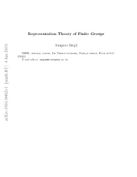 Representation Theory of Finite Groups Anupam Singh