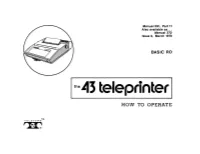 The 43 Teleprinter