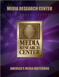 2003 Annual Report You Will Find a Full Programmatic and Financial Accounting of the Organization’S Work Last Year