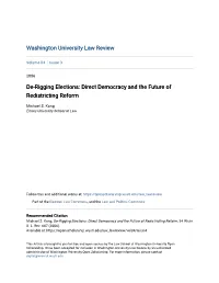 Direct Democracy and the Future of Redistricting Reform