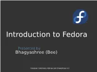 Introduction to Fedora