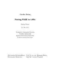 Porting FUSE to L4re