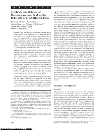 Synthesis and Release of Docosahexaenoic Acid by the RPE