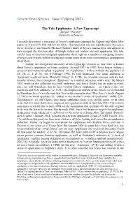 The Yale Epiphanies: a New Typescript Sangam Macduff University of Geneva