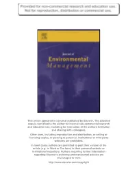 This Article Appeared in a Journal Published by Elsevier. the Attached