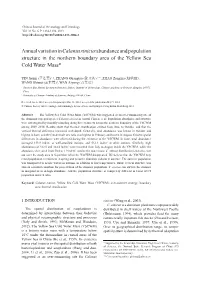 Annual Variation in Calanussinicus Abundance and Population