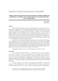 Application of Destination Discontinuity Model Through Competency Mapping in Uttarakashi and Chamoli District of Uttarakhand