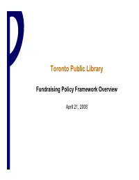 Fundraising Policy Framework Overview