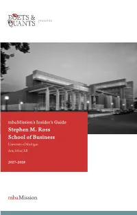Insider's Guide: Stephen M. Ross School of Business