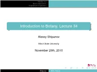 Introduction to Botany. Lecture 34