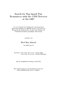 Search for Top Quark Pair Resonances with the CMS Detector at the LHC