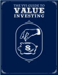 The VVI Guide to Value Investing!