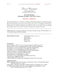 Town of Farmington Planning Board Meeting Minutes—APPROVED December 5, 2018