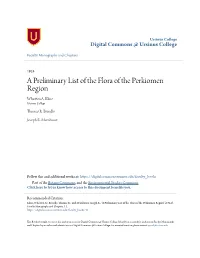 A Preliminary List of the Flora of the Perkiomen Region Whorten A