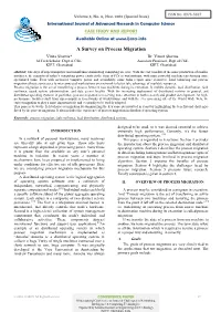 A Survey on Process Migration Vinita Sharma* Dr