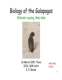 Biology of the Galapagos Wikelski Reading, Web Links