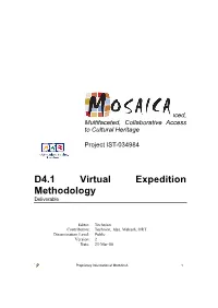 D4.1 Virtual Expedition Methodology Deliverable