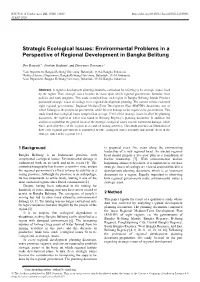 Environmental Problems in a Perspective of Regional Development in Bangka Belitung