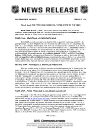 For Immediate Release March 2, 2020 Fiala