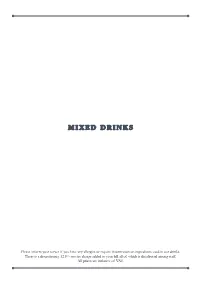Mixed Drinks