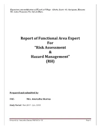 Risk Assessment & Hazard Management