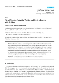 Simplifying the Scientific Writing and Review Process with Sciflow