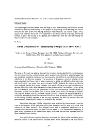 Some Documents of Tharrawaddy's Reign:1837Â€“1846, Part I" (PDF)