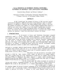 Synthesis of Hopfield Type Associative Memories