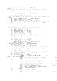 Table of Contents