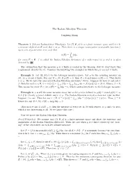 The Radon-Nikodym Theorem