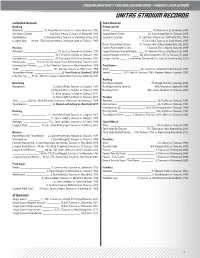Unitas Stadium Records