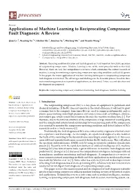 Applications of Machine Learning to Reciprocating Compressor Fault Diagnosis: a Review