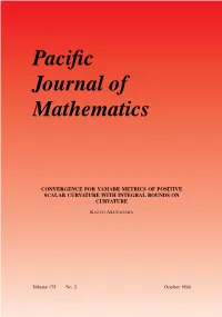 Convergence for Yamabe Metrics of Positive Scalar Curvature with Integral Bounds on Curvature