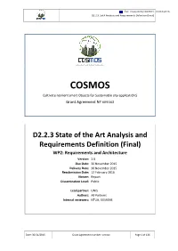COSMOS D2.2.3 State of the Art Analysis and Requirements Definition