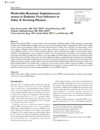 Methicillin-Resistant Staphylococcus Aureus in Diabetic Foot Infection In