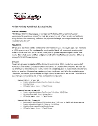 Roller Hockey Handbook & Local Rules