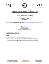 Support Material Agenda Item No