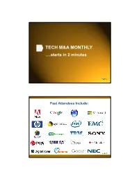 Tech M&A Monthly