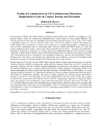 Fossils of Cyanobacteria in CI1 Carbonaceous Meteorites: Implications to Life on Comets, Europa and Enceladus