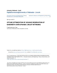 Offline Optimization of Advance Reservation of Bandwidth Over Dynamic Circuit Networks
