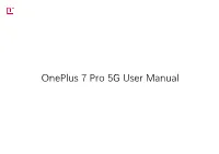Oneplus 7 Pro 5G User Manual