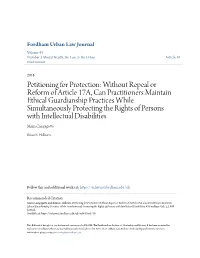 Petitioning for Protection: Without Repeal Or Reform Of