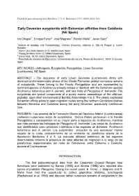 Early Devonian Eurypterids with Bohemian Affinities from Catalonia (NE Spain)